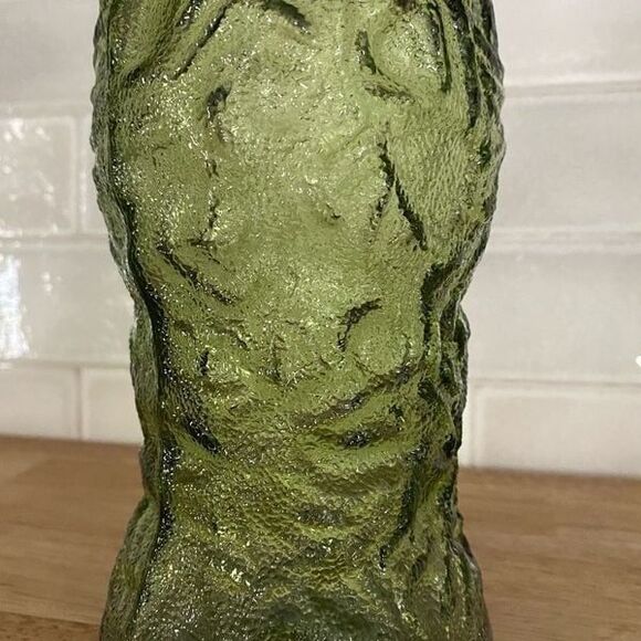 Vintage EO Brody Tall Green Crinkle Vase Home Decor Decorative MCM - Picture 3 of 9